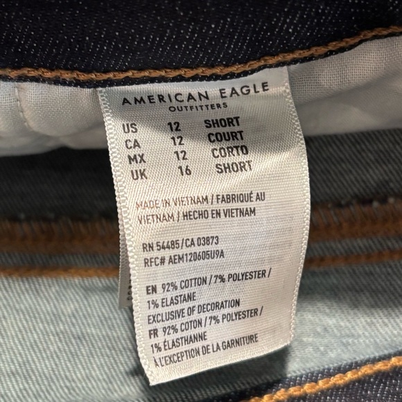 AMERICAN EAGLE SZ 12S Wide Leg Dark Wash Jean Trouser NEW WITH TAG - Picture 14 of 16